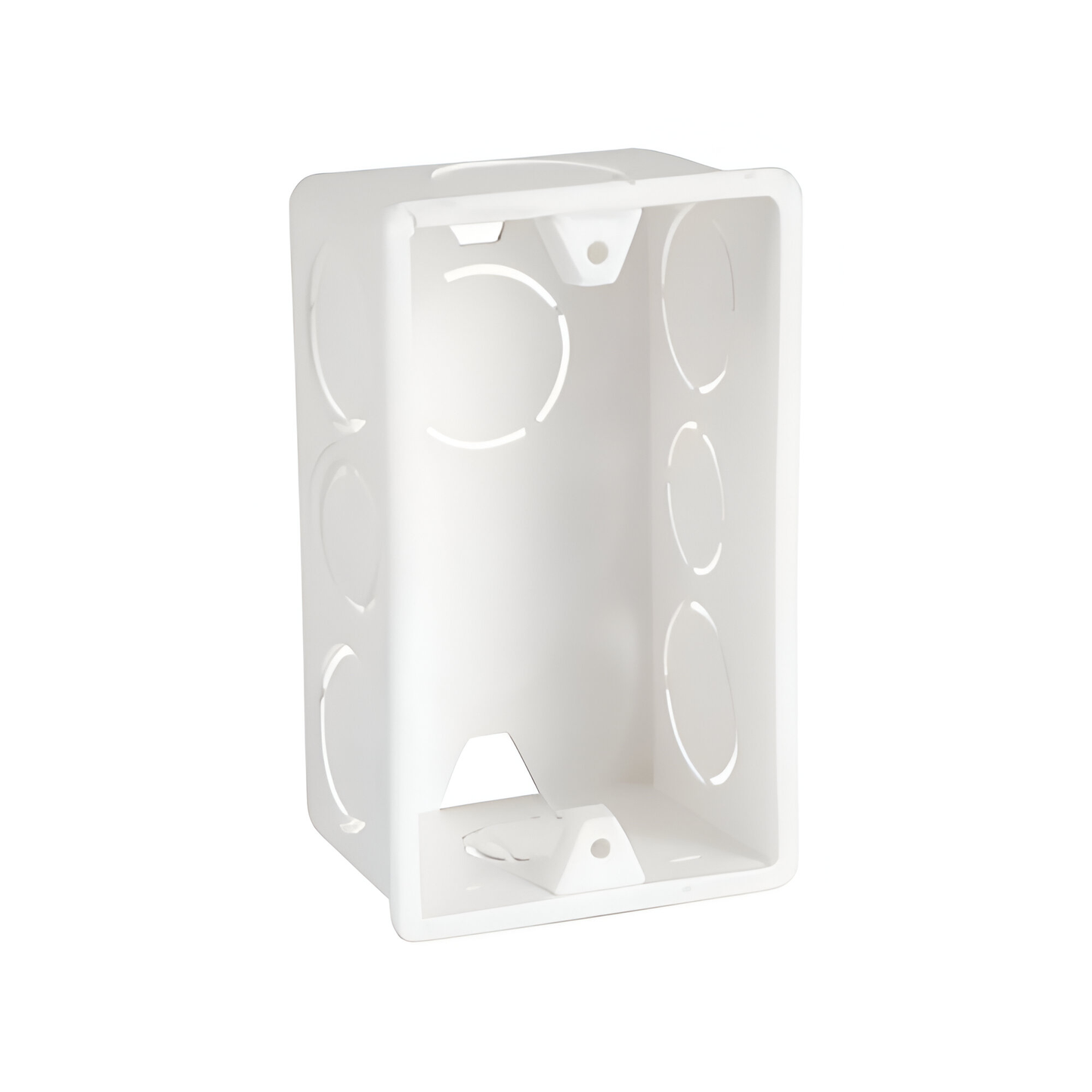 Cajetín Plástico Rectangular Para Electricidad 4x2 Pulgadas Negro y Blanco