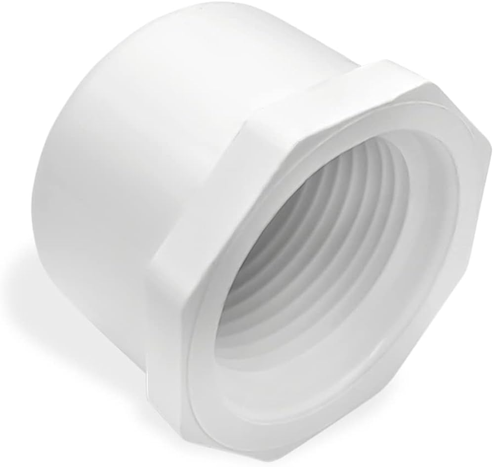 Tapón Roscado Hembra PVC Aguas Blancas 1/2 Pulgada Blanco