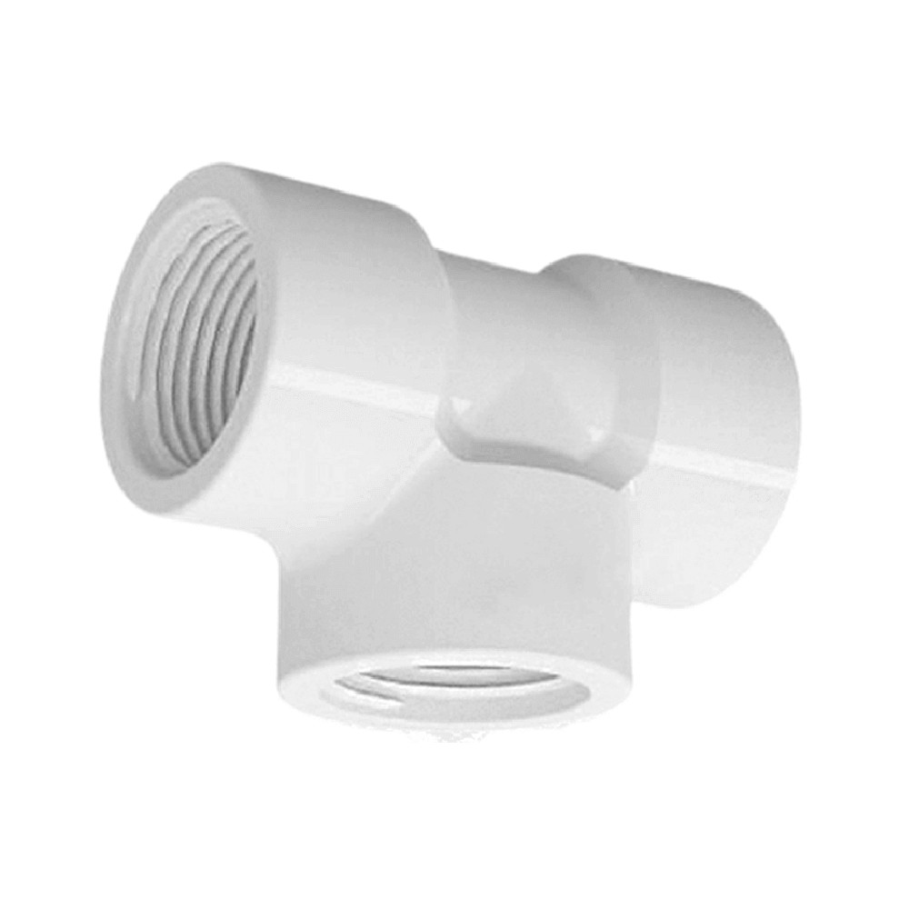 Tee Roscado PVC Aguas Blancas 3/4 Pulgada Blanco