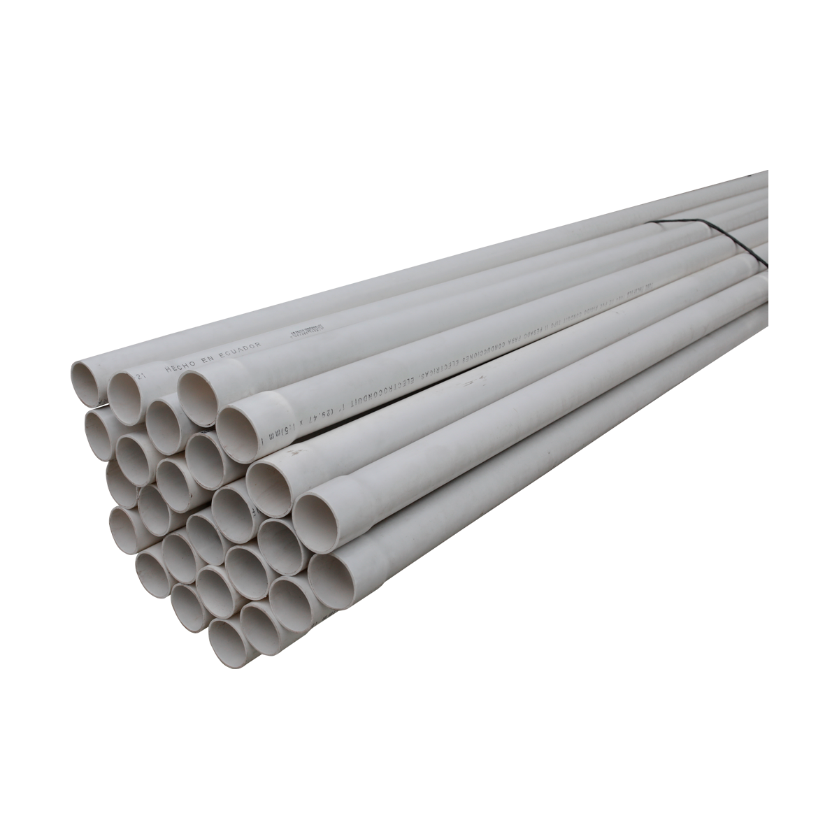 Tubo Plástico Para Electricidad 1 Pulgada x 2,5 mm Espesor x 3 Metros Largo Blanco