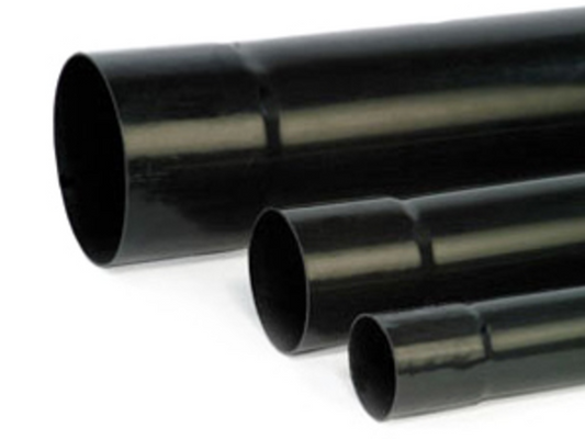 Tubo Plástico Para Electricidad 1 1/2 Pulgada x 2,5 mm Espesor x 3 Metros Largo Negro